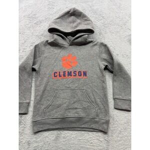 NCAA Clemson Tigers Youth Hoodie Rivalry‎ Threads Gray Pullover Size S 6/7 NWT